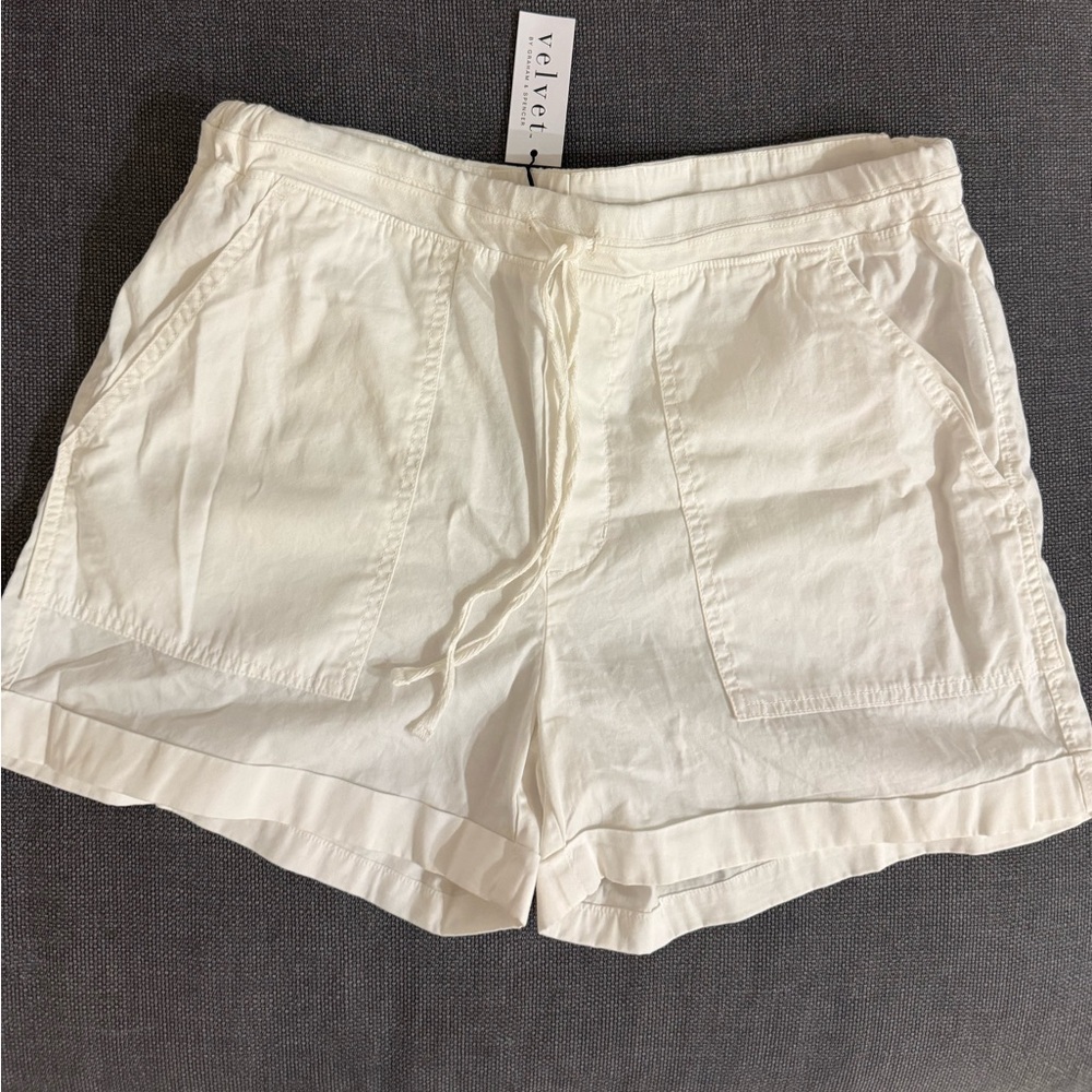 *NWT* Velvet by Graham & Spencer Tenley Twill Drawstring Shorts